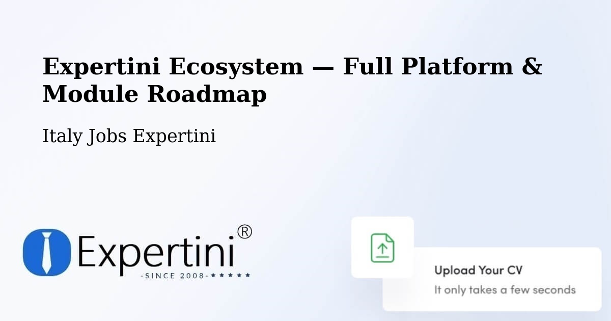Expertini Ecosystem — Full Platform & Module Roadmap – Basiglio